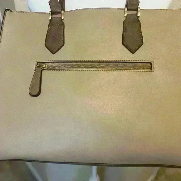 Mossimo Beige and Brown Tote Bag - Picture 2 of 5